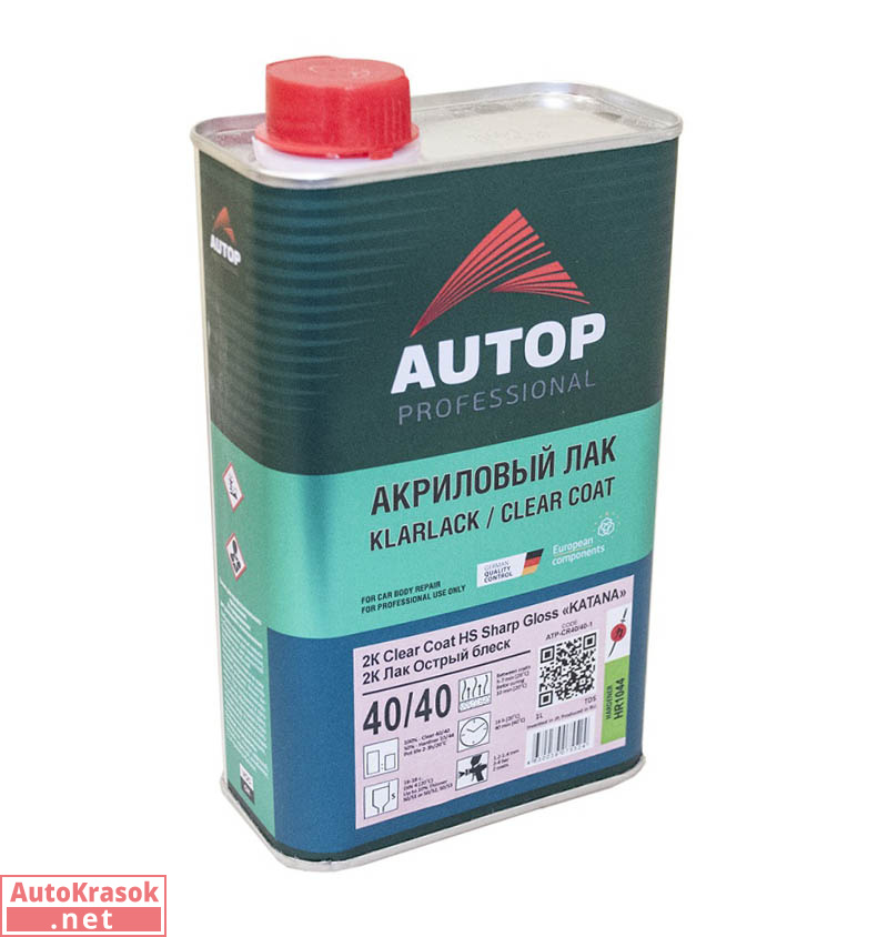 Акриловый лак Clear HS "KATANA" 40/40, "Острый блеск", 1 л, Autop