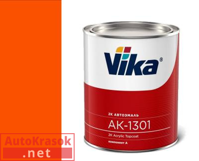 Краска RAL 2009 оранжевый, акриловая эмаль АК1301, 0,85 кг,  VIKA