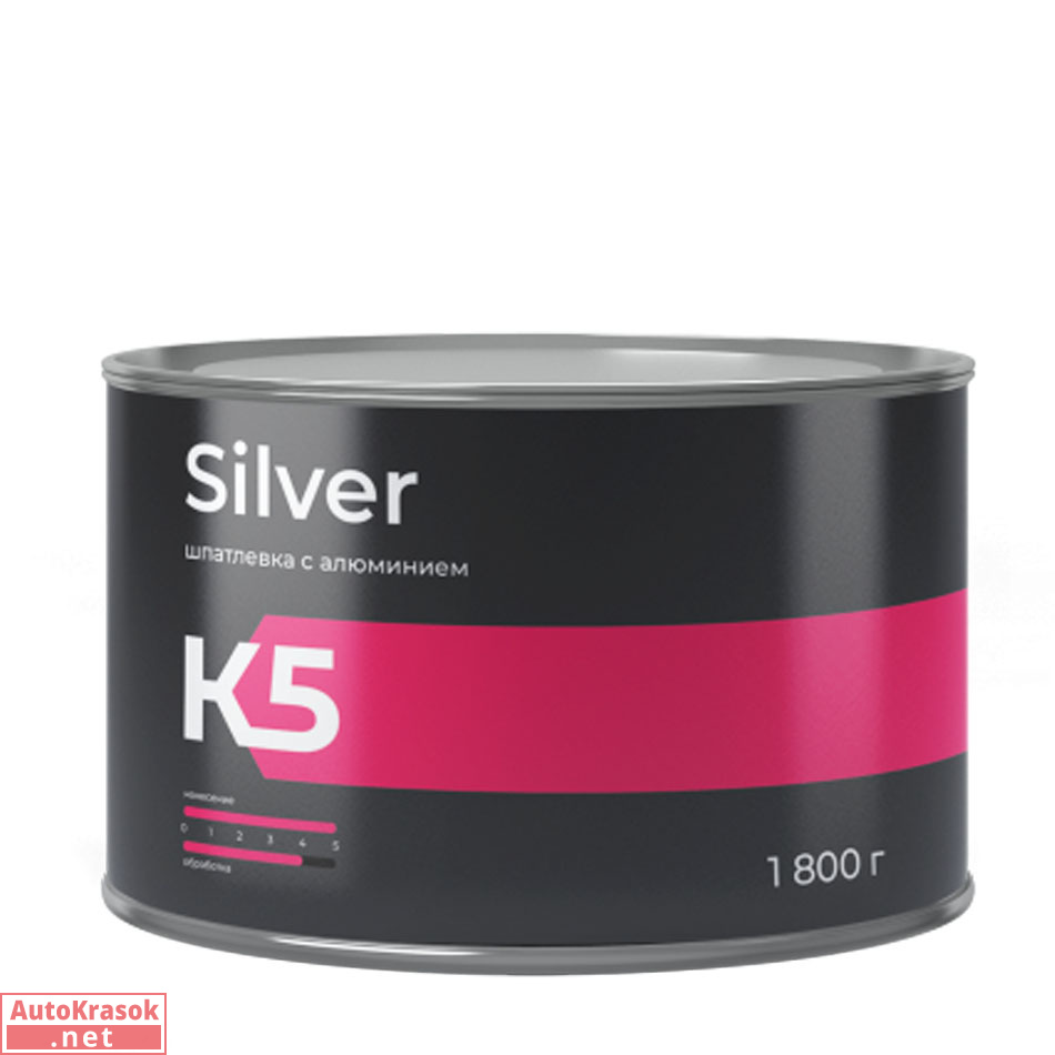 Шпатлевка Silver с алюминием, 1500 г, 647.1800.18, K5