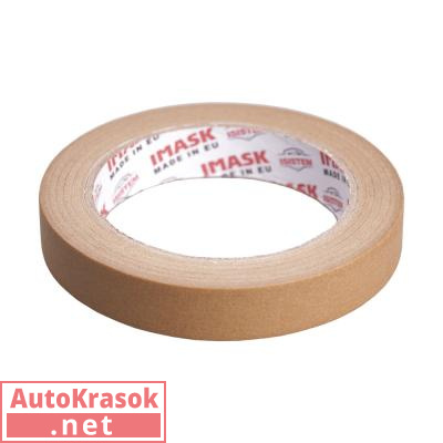 40м х 18мм Малярная бумажная клейкая лента IMASK, коричневая 80°C, IS-IM-MT-18MM-40M-80C, ISISTEM