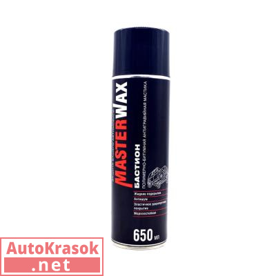 Мастика БАСТИОН полимерно-битумная (аэрозоль), 650 мл, MW010603, MasterWax