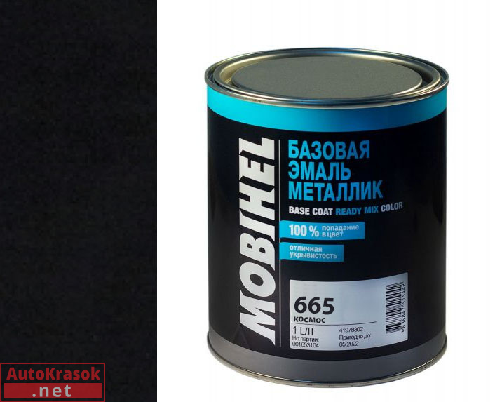 665 космос, Автоэмаль Мобихел металлик, 1 л, MOBIHEL