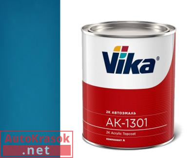 Краска 497 васильковая, акриловая эмаль АК1301, 0,85 кг,  VIKA