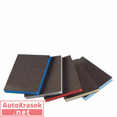 Абразивная шлифовальная губка 920 Coarse Blue, 2-х сторонняя, размер 120*90*10 мм, 920220100, SMIRDEX