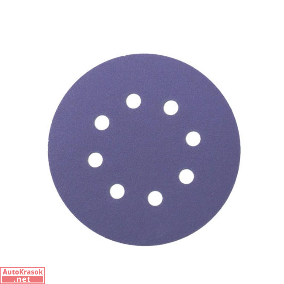 Круг шлифовальный 328 Purple Zirconia, D=125 мм, 8 отверстий. P800 (упак 100шт.), Sandwox
