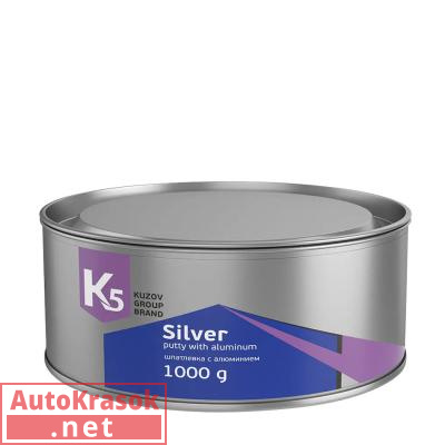 Шпатлевка К5 Silver, с алюминием, 1000 г, 280.1000.05, K5