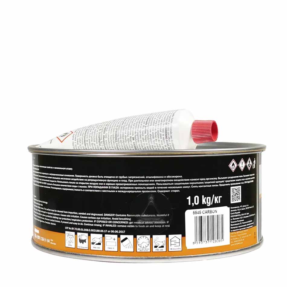 Шпатлевка с углеволокном CARBON 5545, черная, 1 кг, Jeta Pro