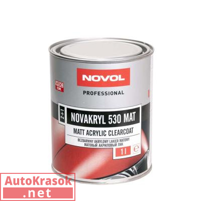 Лак NOVAKRYL 530 MAT матовый 2+1 Новол, 1 л, (отвердитель отдельно), 38335, Novol