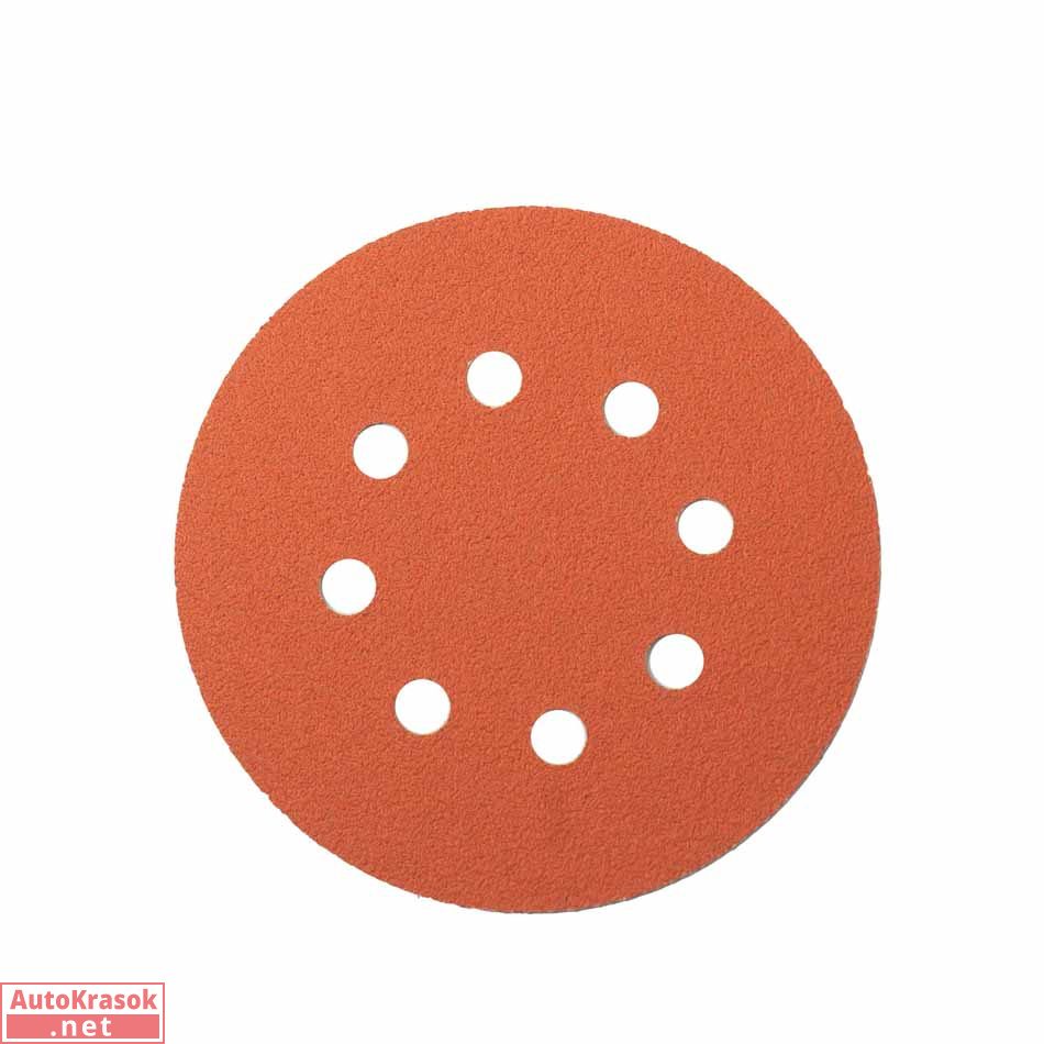 Шлифовальный круг 518 Orange Ceramic, D=125 мм, 8 отверстий P800, (упак 50шт), Sandwox