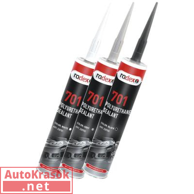 Полиуретановый герметик 701, черный, 310 мл, 220703, RADEX