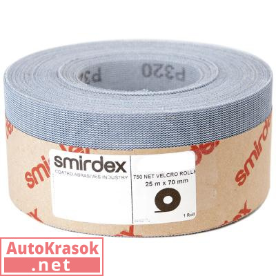Шлифовальная сетка в рулоне SMIRDEX Net 750 Velcro, 70 мм * 25 м, P500, 750407500, SMIRDEX