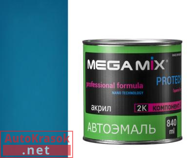 Краска 497 Васильковый, эмаль акриловая АК-1311, 0,8 кг,  MegaMix