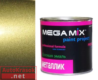 Краска 322 Колумбийская зелень эмаль металлик, 880 мл,  MegaMix
