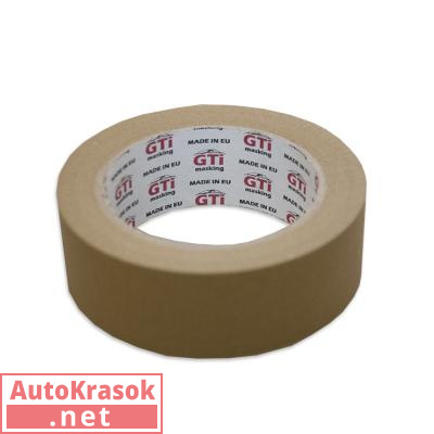 Малярная лента-скотч GTi masking brow, цвет коричневый, до 80°C, не оставляет следов, размер 40 м*36, IS-GT-IT-40M-36MM-80C, ISISTEM