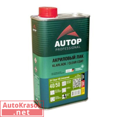 Лак акриловый 2K Clear HS Universal 40/50, 1 л, ATP-CR40/50-1, Autop