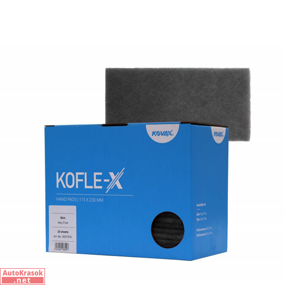Матирующая губка тонкая SLIM KOFLE-X, ULTRA FINE серая, 115 х 230 мм, 9007951, Kovax
