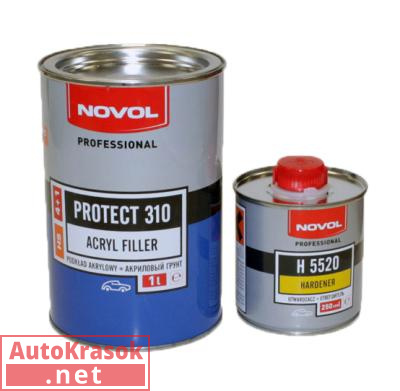 Грунт HS Protect 310 Новол протект белый,1л+0,25л (комплект) 37131, Novol