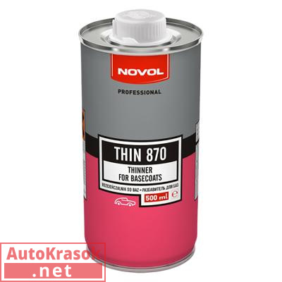 Растворитель THIN 870 для базовых лаков, 0,5 л, 32141, Novol