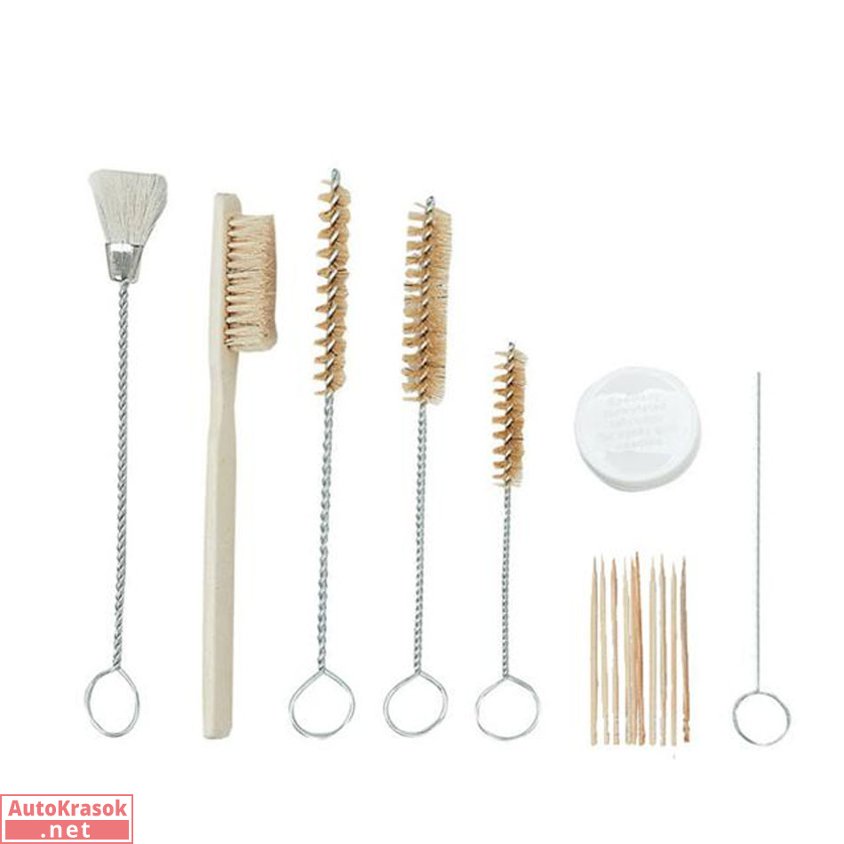 Набор для чистки окрасочных пистолетов (12 предметов), 499246, RoxelPro