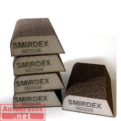 Абразивная шлифовальная губка SMIRDEX 920, 4х4 Combi, medium, 100x70x25 мм , 920441200, SMIRDEX