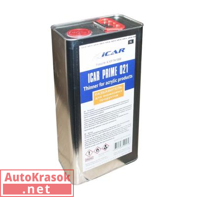 Разбавитель ICAR PRIME 021, для акриловых продуктов, канистра 5 л, IC-ICP-TH-5000, ICAR