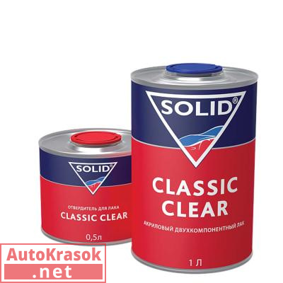 Лак акриловый CLASSIC CLEAR 2K, 1+0,5 л (комплект), 325.1500, SOLID