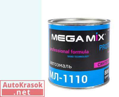 Краска 202 белая, МЛ-1110 автоэмаль,  0,80 кг,  MegaMix