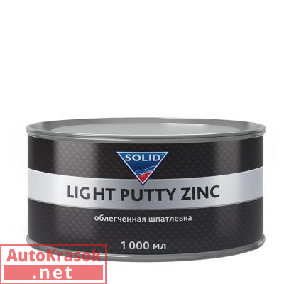 Шпатлевка облегченная с цинком SOLID PROFESSIONAL LINE LIGHT PUTTY ZINC, 1 л, 507.7100, SOLID