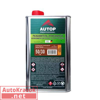 Разбавитель для эпоксидных материалов, Thinner Epoxy 50/30, 1 л, ATP-TR50/30-1, Autop