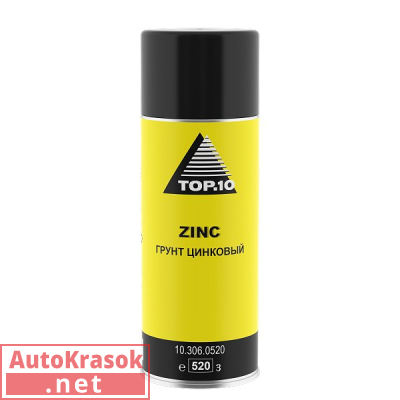 Грунт цинковый ZINC серый, спрей 520 мл 10.306.0520, TOP.10