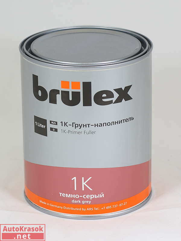 Грунт-наполнитель 1K Brulex (темно-серый), 1л, BRULEX