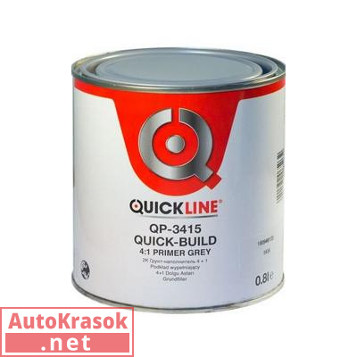 2К Грунт-наполнитель Quick-Build 4:1, cерый  (G4), 0,8 л QP-3415/S0,8, Quickline