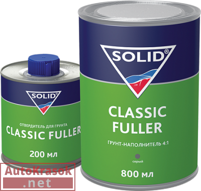 Грунт Солид Classic Fuller 4:1 (комп.), серый 0,8+0,2л 339.8020, SOLID