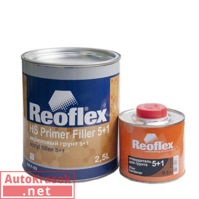 Грунт акриловый 2K 5+1 белый, 2,5+0,5л (комплект) RX F-03, REOFLEX