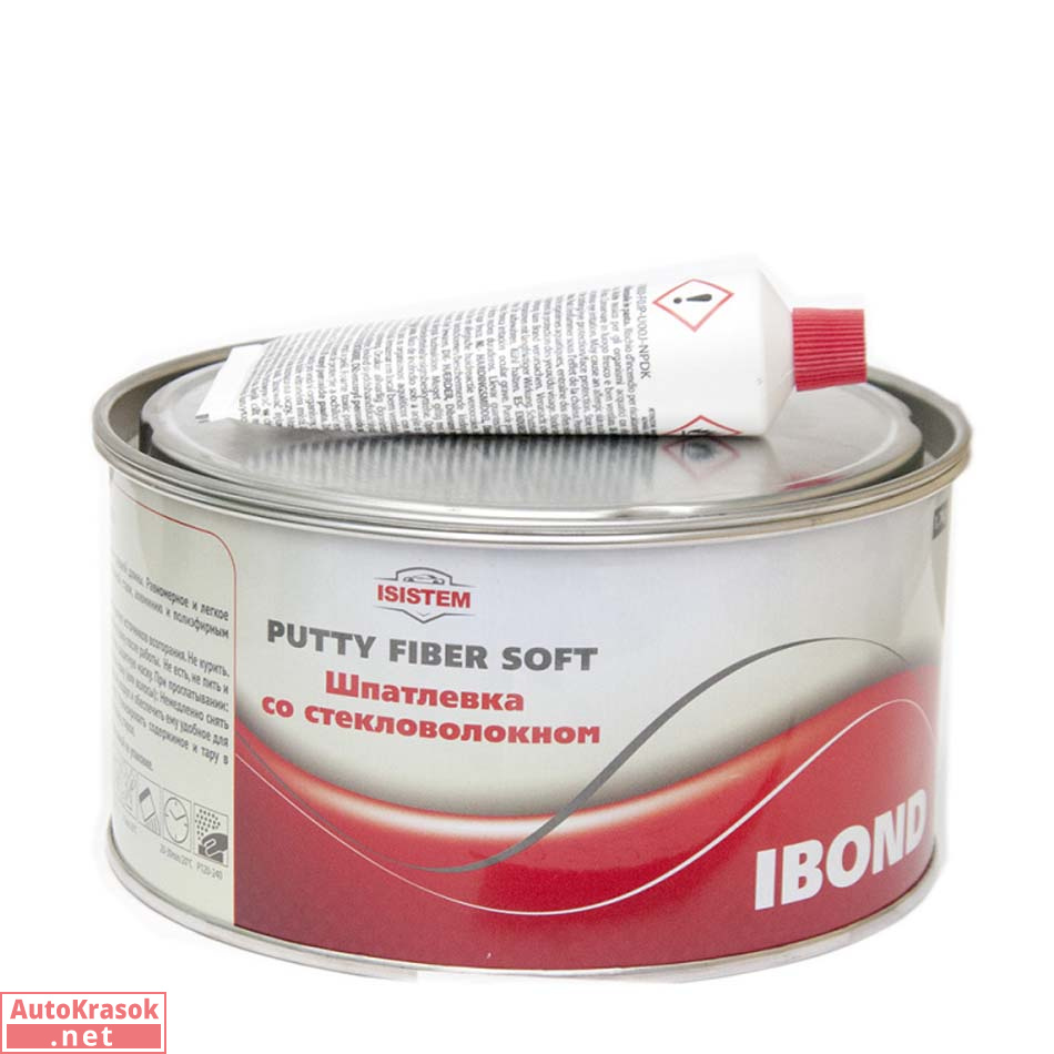 Шпатлевка со стекловолокном FIBER IBOND, зеленая, 1,7 кг, ISISTEM