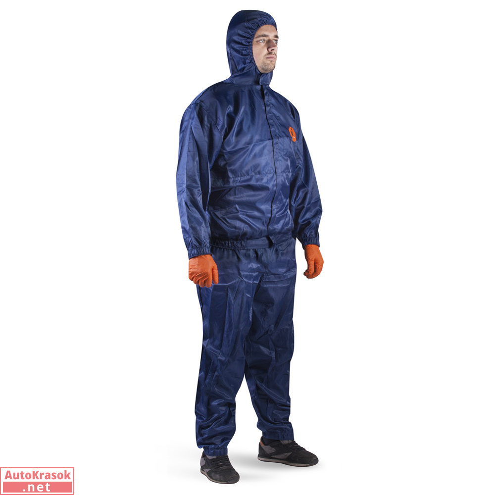 Костюм (куртка + брюки) малярный, синий многоразовый, размер M, Jeta Safety