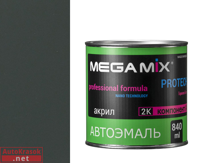Шторм Грей ГАЗ, эмаль акриловая АК-1311, 0,8 кг, MegaMix Шторм Грей ГАЗ, эмаль акриловая АК-1311, 0,8 кг, MegaMix