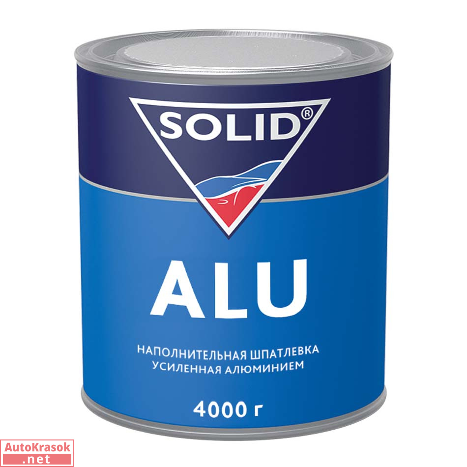 Шпатлевка с алюминием ALU, серая, 4 кг, SOLID
