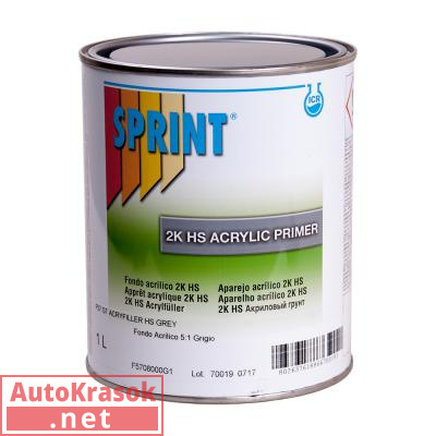 F56 GT Грунт-наполнитель Спринт акриловый белый HS 5+1, 1л F5608000G1, SPRINT ICR