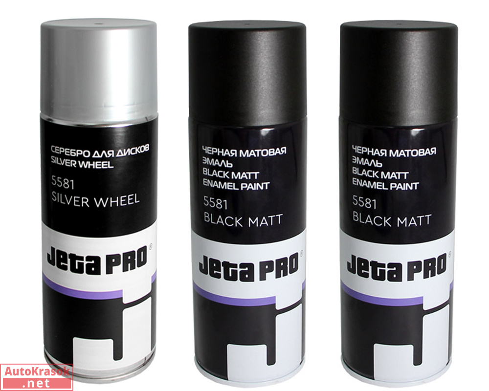 Краска черная матовая в баллончике JetaPro, 0,4л, Jeta Pro, Купить с доставкой по г. Москва по хорошей цене