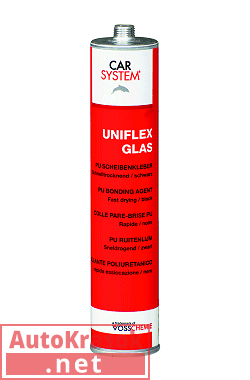 Клей-герметик Uniflex glas - для вклейки стекол, черный (картридж 310 мл), 148927, CarSystem