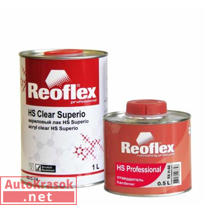 Лак акриловый Clear Superio HS 2+1, 1+0,5 л (комплект), RX C-14, REOFLEX