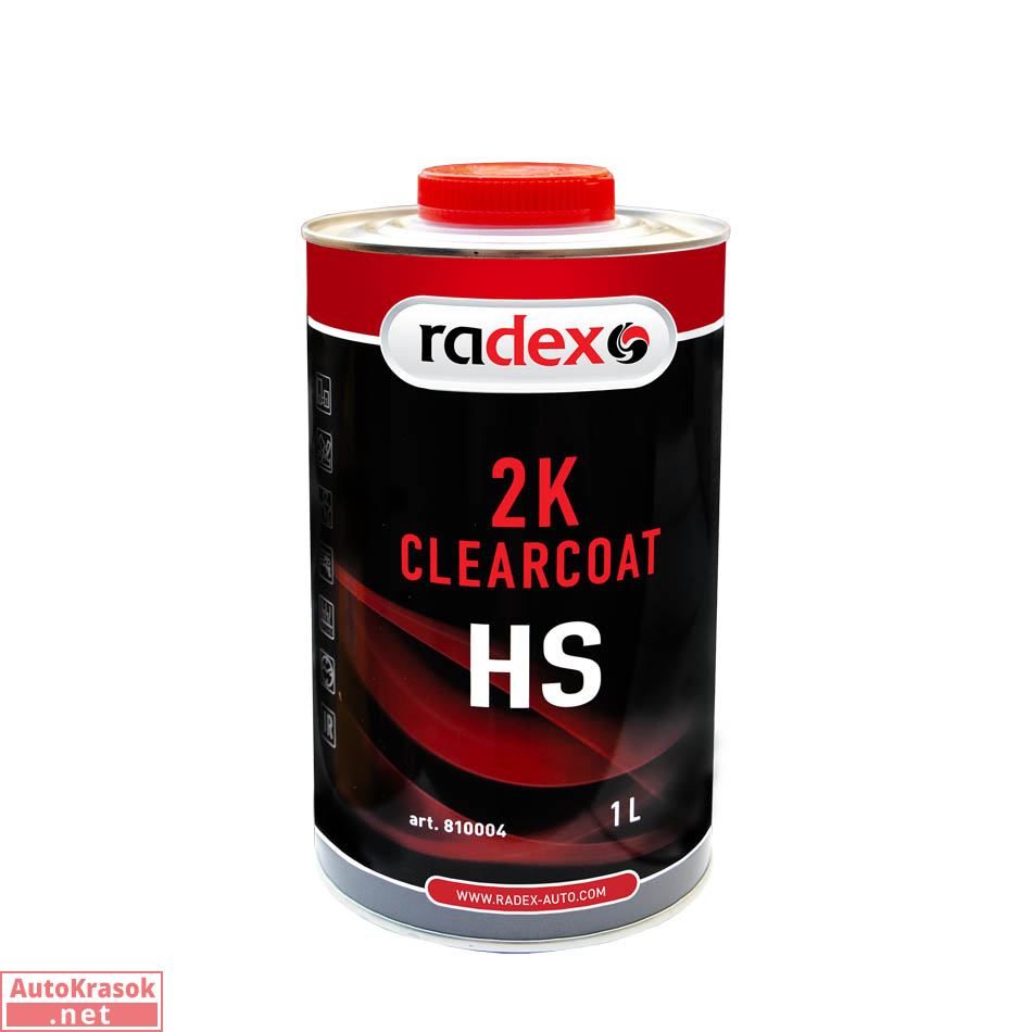 2K Прозрачный акриловый лак HS, 1 л, 810004, RADEX