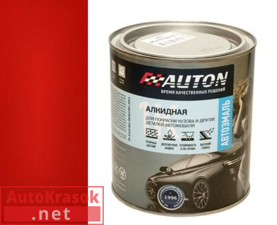 Краска 1015 красная, автоэмаль алкидная 1К, 0.8 л, ATN-P07215-08 AUTON