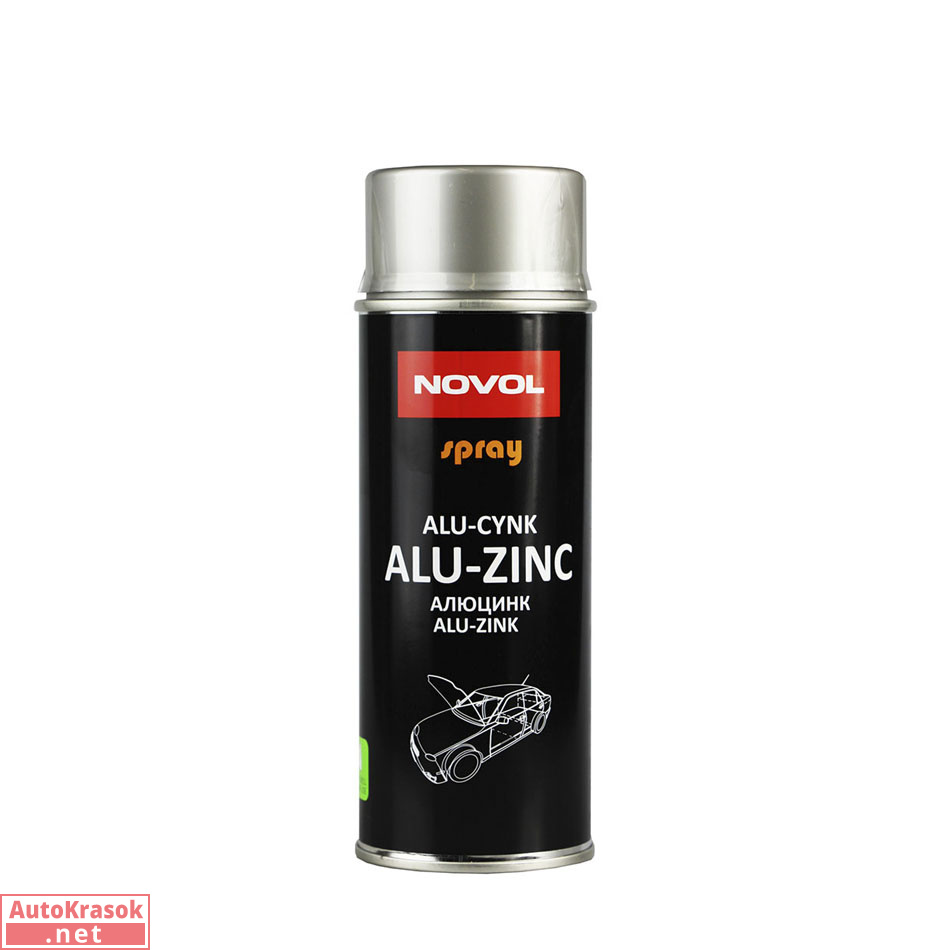 Быстросохнующий сварочный грунт ALU-ZINK SPRAY (250°С), серебрянный (аэрозоль), 400 мл, Novol Быстросохнующий сварочный грунт ALU-ZINK SPRAY (250°С), серебрянный (аэрозоль), 400 мл, Novol