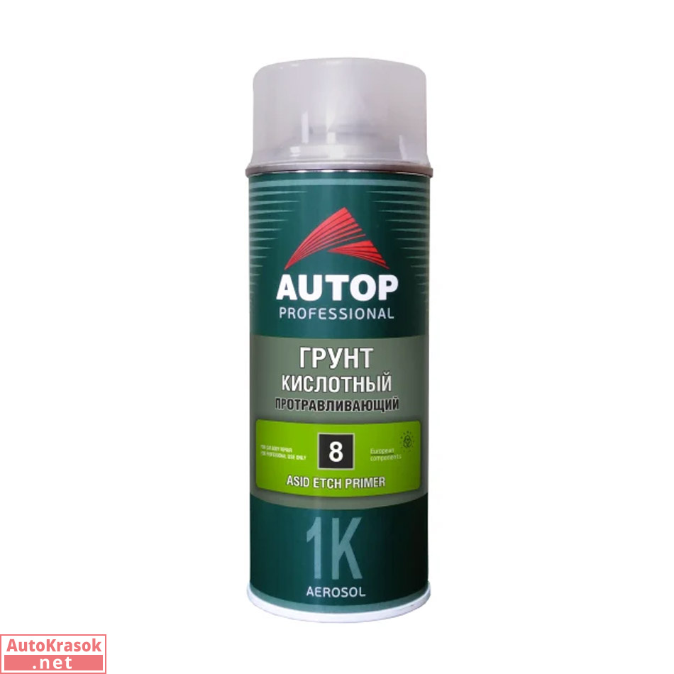 Грунт кислотный, протравливающий №8, Acid Etch Primer, зеленый, 520 мл, Autop