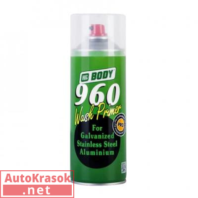 Кислотный грунт в баллончике Боди 960 Wash Primer, 0,4л 5100300050, Body HB