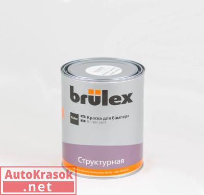 Краска Краска Brulex для бампера, структурная, темно-серая, 1 л, 946813126 BRULEX