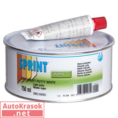 S99 Шпатлевка Спринт облегченная белая Unisoft, уп. 0.75л/0,975кг, S9911640G1, SPRINT ICR