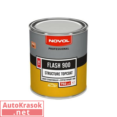 Структурный лак черный Flash 900 1К Новол, уп. 0,75л (шт.), 31006, Novol